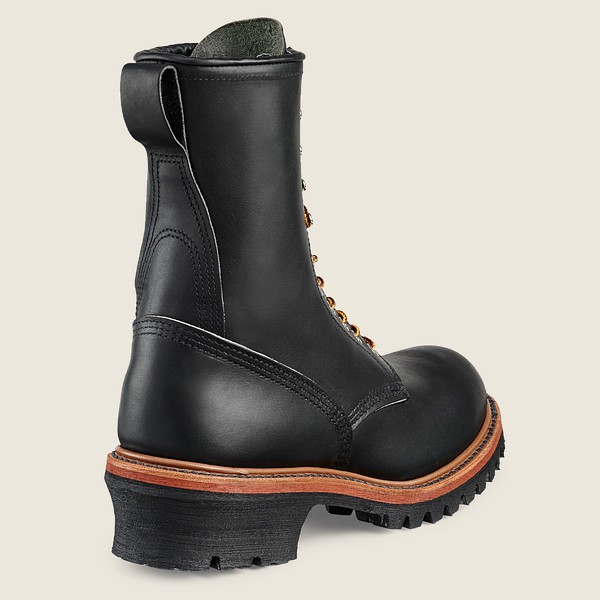 Red Wing Mens Loggermax - 9-inch Soft Toe - Work Boots Black - 3189QGPVO